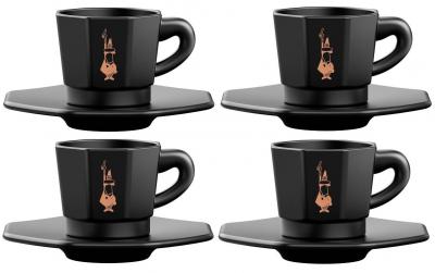 Bialetti Espressotasse 4er Set Schwarz