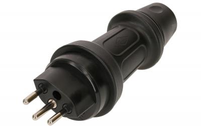 TH55 Stecker T13 IP55 250V, 10A, Schwarz