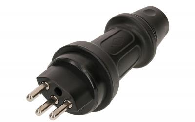 TH55 Stecker T23 IP55 250V, 16A, Schwarz