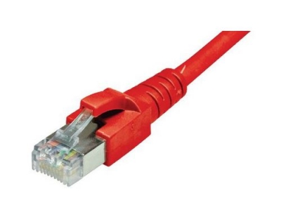 Dätwyler Patchkabel: S/FTP, 0.5m, rot