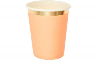 Rico Design Pappbecher apricot/gold