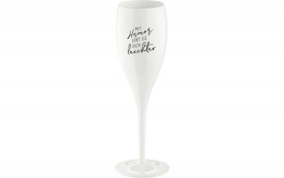 Koziol Sektglas Cheers mit Druck mit Humor