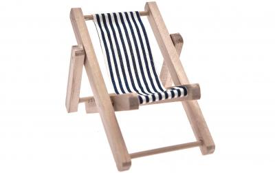 Rico Mini-Möbel Liegestuhl blau/weiss