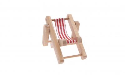 Rico Mini-Möbel Liegestuhl rot/weiss