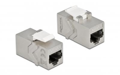 Delock Keystone Modul Cat.6A, Silber/Weiss