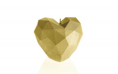 Candellana Kerze Herz Origami, Gold