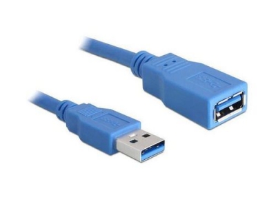 USB3.0 Kabel, 5.0m, A-A, Blau, Verlängerung