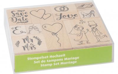 Heyda Motivstempel-Set Hochzeit