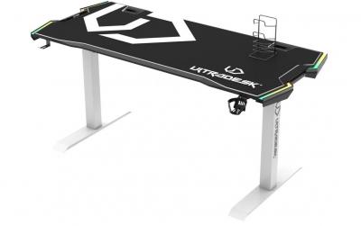 Ultradesk Force Weiss/Schwarz Gaming Table