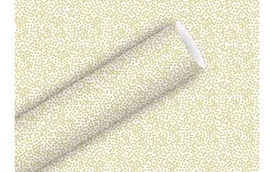 B+C Geschenkpapier Minidots Weiss-gold