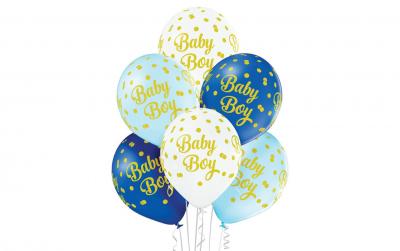 Belbal Ballon Baby Boy Dots, blau