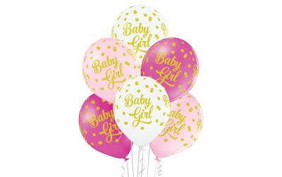 Belbal Ballon Baby Girl Dots, pink