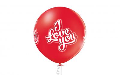 Belbal Ballon Gross I Love You, rot