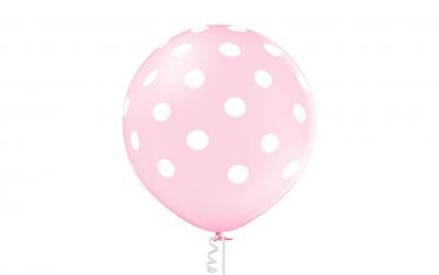 Belbal Ballon Gross Polka Dots, rosa