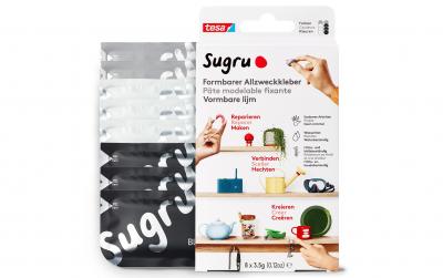 tesa Sugru 8 schw./weiss/grau