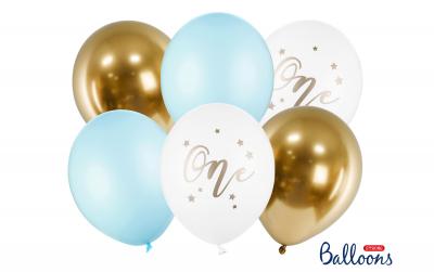 Partydeco Ballons One, pastell-blau