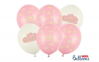 Partydeco Ballons Its a girl, pastell-pink