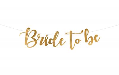 Partydeco Girlande Bride to be, gold