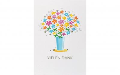 ABC Dankeskarte Blumenstrauss