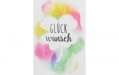 ABC Glückwunschkarte Mini Kleeblatt