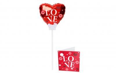 Folat Folienballon mit Stab Love