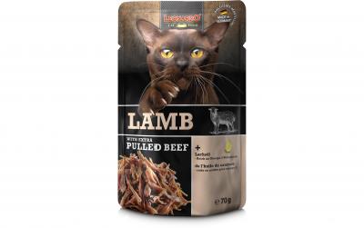 Leonardo Nassfutter Lamm & Pulled Beef 70g