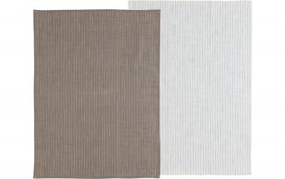 Södahl Geschirrtuch Taupe/White 2er Set