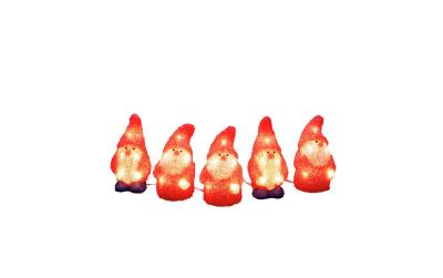 Konstsmide LED Acryl Santa/Wichtel 5-er Set