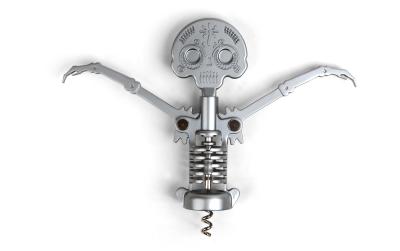 Kikkerland Day of the Dead Corkscrew