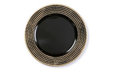 Inge Dekoteller, gold-schwarz, 1 Stk.