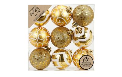 Inge Weihnachtskugel, Gold-Mix, 9 Stk.