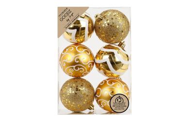 Inge Weihnachtskugel, Gold-Mix, 6 Stk.