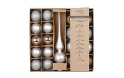 Inge Weihnachtskugel m. Spitze, Silber