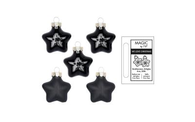 Inge Weihnachtskugel Stern, Ebony Black