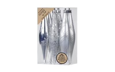 Inge Weihnachtskugel Olive, Silber-Mix