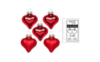 Inge Weihnachtskugel Herz, Merry Red