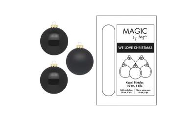 Inge Weihnachtskugel, Ebony Black, 6 Stk.