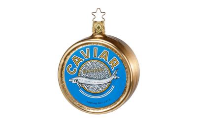 Inge Weihnachtskugel Caviar blau