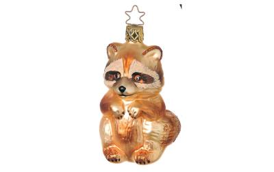 Inge Weihnachtskugel Waschbär braun,