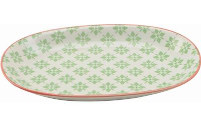 Haynan Ovale Platte grün L 23.5 cm