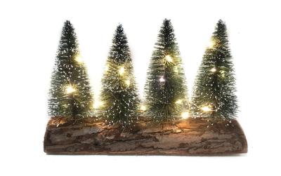 Dameco LED Tannenbäume 4Stk Grün 10LED