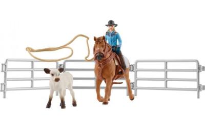 Schleich Team Roping mit Cowgirl