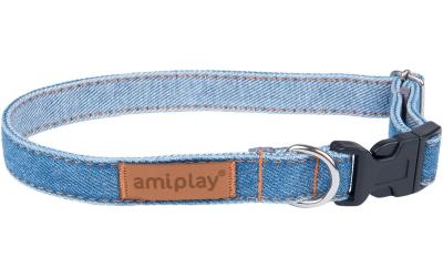 Amiplay Halsband Denim M, 15mm/20-40cm