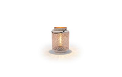 STT LED Glas Cozy Lantern S white