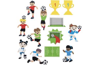 Glorex Moosgummi-Stickers Fussball