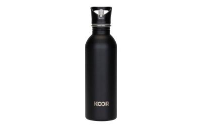 KOOR Flasche 1000ml schwarz Halm