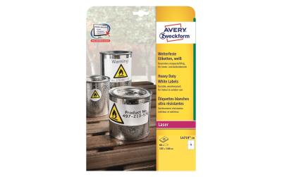 AZ Wetterfeste-Etiketten, weiss, 20 Blatt