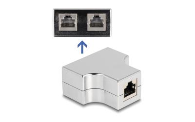 Delock RJ45 Splitter/T-Adapter Cat. 5e STP