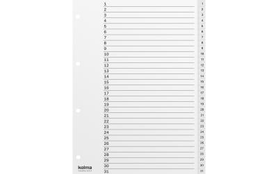 Kolma Zahlen-Register A4 KolmaFlex weiss