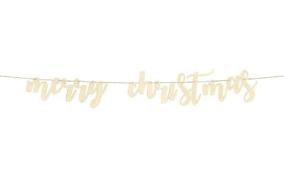 Partydeco Holzgirlande Merry Christmas